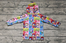 Load image into Gallery viewer, Baby Boys Hooded Dogs Blue Long Sleeve Tops
