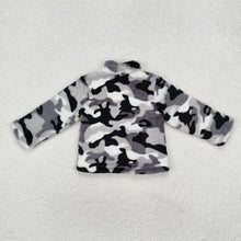 Load image into Gallery viewer, Baby Boys Grey Fall Camo Zip Pullovers Tee Tops
