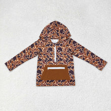 Load image into Gallery viewer, Baby Boys Brown Camo Hooded Zip Fall Pullovers Tops
