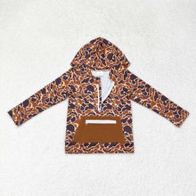 Load image into Gallery viewer, Baby Boys Brown Camo Hooded Zip Fall Pullovers Tops
