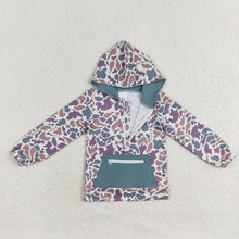 Load image into Gallery viewer, Baby Boys Green Camo Hooded Zip Fall Pullovers Tops
