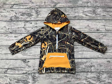 Load image into Gallery viewer, Baby Boys Mustard Camo Hooded Zip Fall Pullovers Tops
