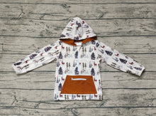 Load image into Gallery viewer, Baby Boys Fall Deer Trees Hooded Long Sleeve Tops
