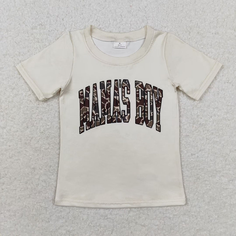 Baby Boys Mama's Boy Camo Tee Shirts Tops