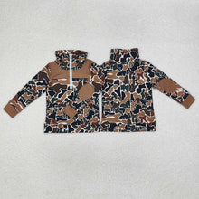 Load image into Gallery viewer, Baby Boys Fall Camo Brown Long Sleeve Zip Pullovers Tops
