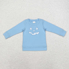 Load image into Gallery viewer, Sibling Baby Boys Girls Embroidery Ghost Pumpkins Halloween Tee Shirts Top Rompers
