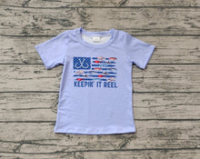 Load image into Gallery viewer, Baby Boys Fishing Keepin it Reel Short Sleeve Tops
