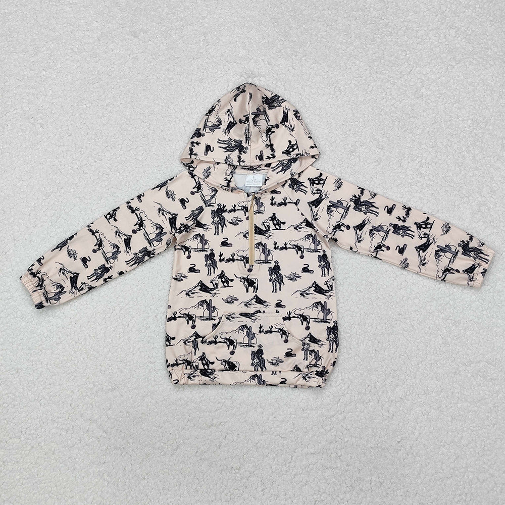 Baby Boys Western Cowboy Rodeo Hooded Long Sleeve Tops