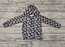 Load image into Gallery viewer, Baby Boys Western Black Aztec Hooded Long Sleeve Tops
