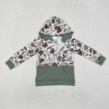 Load image into Gallery viewer, Baby Boys Dogs Hunting Camouflage Hooded Pocket Tops
