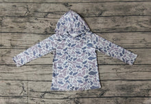 Load image into Gallery viewer, Baby Boys Grey Camouflage Long Sleeve Hooded Tops
