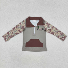 Load image into Gallery viewer, Baby Boys Green Camo Zip Duck Hunting Pullovers Tops
