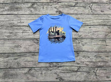 Load image into Gallery viewer, Baby Boys Blue Dog Fishing Hunting Tee Shirts Tops
