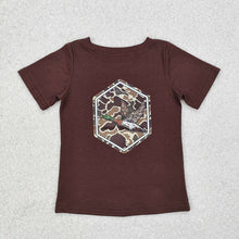 Load image into Gallery viewer, Baby Boys Brwon Camo Duck Short Sleeve Tee Shirts Tops
