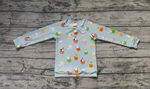 Load image into Gallery viewer, Baby Boys Easter Green Rabbits Eggs Long Sleeve Raglan Tops
