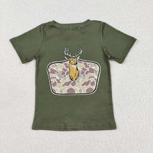Load image into Gallery viewer, Baby Boys Green Deer Camo Short Sleeve Tee Shirts Tops
