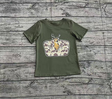 Load image into Gallery viewer, Baby Boys Green Deer Camo Short Sleeve Tee Shirts Tops
