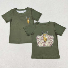 Load image into Gallery viewer, Baby Boys Green Deer Camo Short Sleeve Tee Shirts Tops
