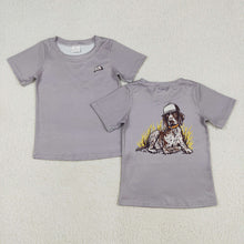 Load image into Gallery viewer, Baby Boys Grey Dog Short Sleeve Tee Shirts Tops
