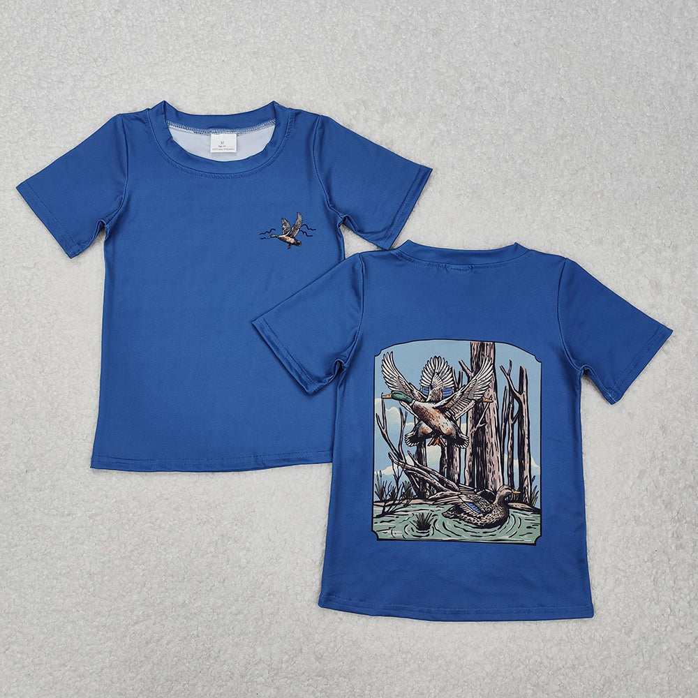 Baby Boys Blue Duck Short Sleeve Tee Shirts Tops