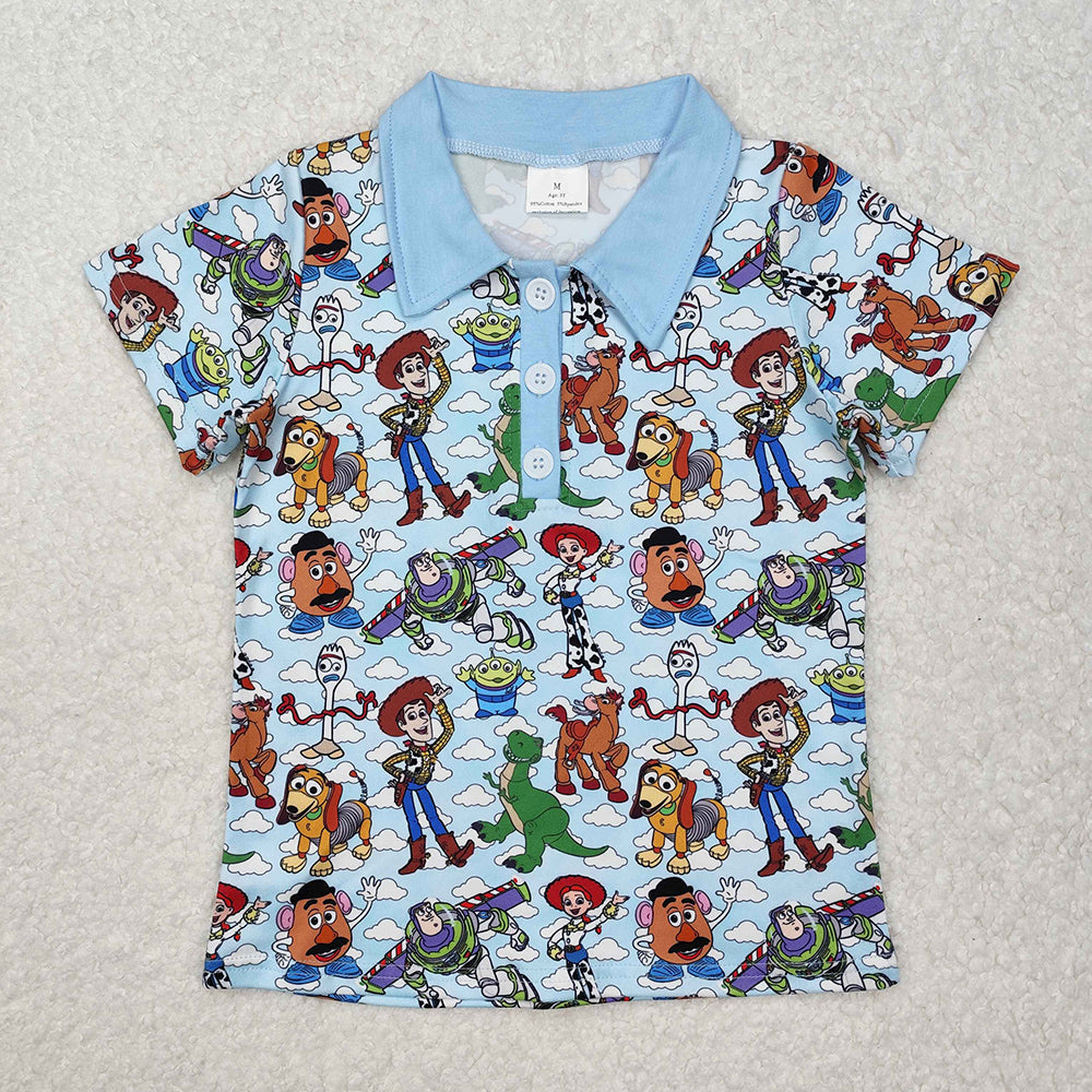 Baby Boys Toy Dogs Cartoon Short Sleeve Tee Shirts Tops