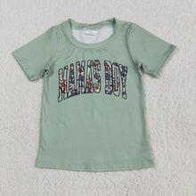 Load image into Gallery viewer, Sibling Baby Boys Short Sleeves Camo Mama&#39;s Boy Tee Shirts Tops
