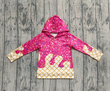Load image into Gallery viewer, Baby Kids Pink Long Sleeves Team Sprinkles Drips Hoodies Tops
