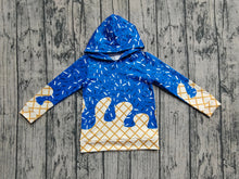 Load image into Gallery viewer, Baby Kids Royal Blue Long Sleeves Team Sprinkles Drips Hoodies Tops
