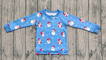 Load image into Gallery viewer, Baby Boys Blue Santa Snowflake Christmas Shirts Top
