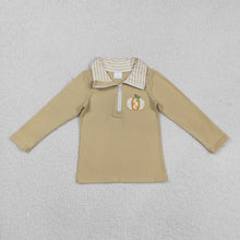 Load image into Gallery viewer, Sibling Embroidery Pumpkins Baby Girls Boys Zipper Fall Pullover Tops
