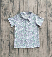 Load image into Gallery viewer, Baby Boys Light Green Camo Western Button Shirts Top
