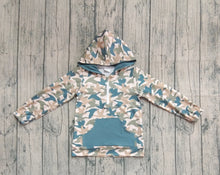 Load image into Gallery viewer, Baby Boys Blue Duck Camo Pocket Zipper Southern Hoodies Tops
