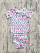 Load image into Gallery viewer, Baby Girls Pink Cactus Shirts Top Bummies Clothes Sets
