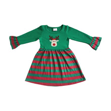 Load image into Gallery viewer, Sibling Christmas Reindeer Embroidery Rompers Dresses Outfits
