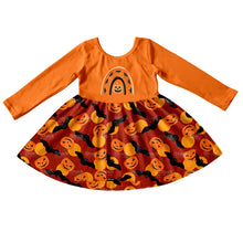 Load image into Gallery viewer, Baby girls Halloween rainbow dresses
