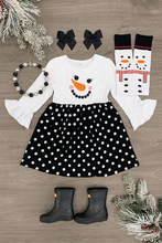 Load image into Gallery viewer, Baby Girls Christmas snowman dresses
