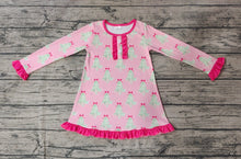 Load image into Gallery viewer, Baby Girls Christmas Tree Pink Long Sleeve Knee Length Dresses Preorder
