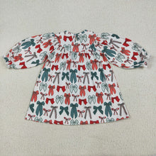 Load image into Gallery viewer, Baby Girls Christmas Colorful Bows Smocked Knee Length Dresses
