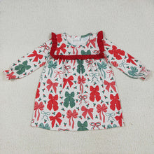 Load image into Gallery viewer, Sibling Baby Girls Christmas Red Green Bows Rompers Dresses Outfits
