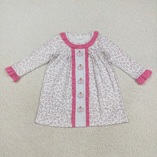 Load image into Gallery viewer, Sibling Embroidery Bows Pumpkins Baby Girls Leopard Fall Rompers Dresses Outfits
