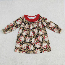 Load image into Gallery viewer, Sibling Baby Girls Christmas Leopard Santa Rompers Dresses Outfits
