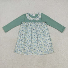 Load image into Gallery viewer, Sibling Baby Girls Green Floral Rompers Dressses Outfits Sets
