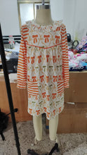 Load image into Gallery viewer, Baby Girls Stripe Bows Top Pockets Knee Length Dresses 2pcs Clothes Sets

