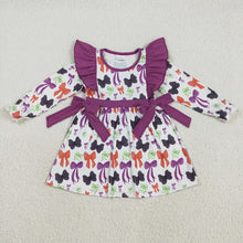 Load image into Gallery viewer, Sibling Baby Girls Halloween Colorful Bows Rompers Dresses
