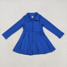 Load image into Gallery viewer, Sibling Baby Girls Long Sleeves Zipper Shots Yoga Activity Knee Length Dresses
