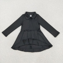 Load image into Gallery viewer, Baby Girls Black Long Sleeves Zipper Yoga Active Wear Dresses
