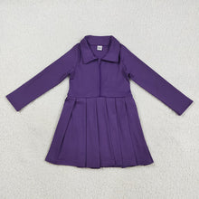 Load image into Gallery viewer, Sibling 8 Colors Baby Girls Long Sleeves Zipper Yoga Knee Length Dresses
