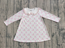 Load image into Gallery viewer, Baby Girls Pink Dog Pumpkins Fall Knee Length Dresses
