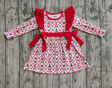 Load image into Gallery viewer, Baby Girls Christmas Deers Bows Trees Knee Length Dresses
