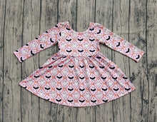 Load image into Gallery viewer, Baby Girls Pink Halloween Bows Bats Ghosts Knee Length Dresses
